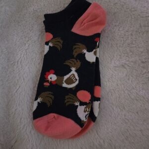 Rooster Patterned Ankle Socks